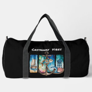 Schiffbrüchige Vibes Nautisches Abenteuer Duffle Bag