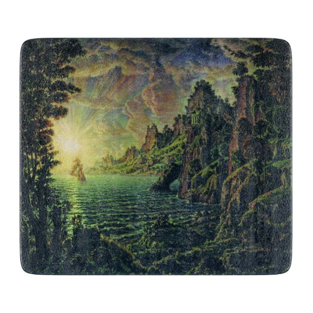 Schiffe: Abend Sun (von Konstantin Bogaevsky) Schneidebrett (Vorderseite)