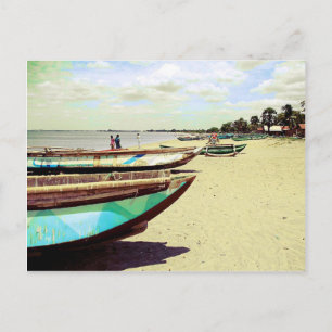 Schiffe am Tropical Beach Postkarte