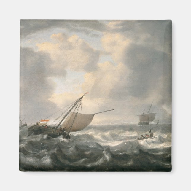 Schiffe auf dem Mohnmeer Magnet (Vorne)