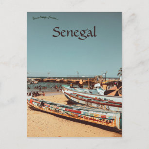 Schiffe auf der Insel Gorée Dakar Region Senegal Postkarte