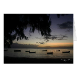 Schiffe bei Sonnenuntergang