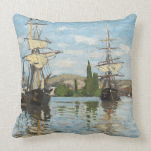 Schiffe Claude Monets  , die auf die Seine in Kissen