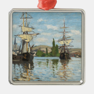 Schiffe Claude Monets , die auf die Seine in Ornament Aus Metall