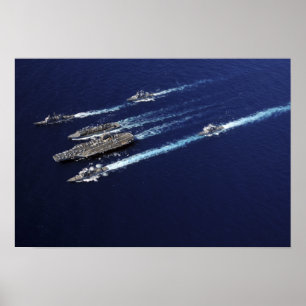 Schiffe der Abraham Lincoln Carrier Strike Group Poster