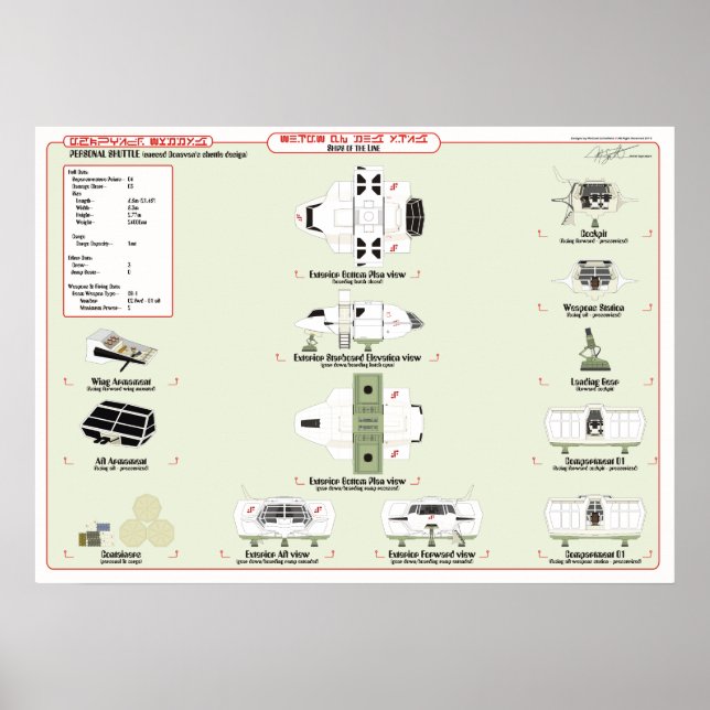 Schiffe der Flotte: Persönlicher Shuttle Ref. Über Poster (Vorne)