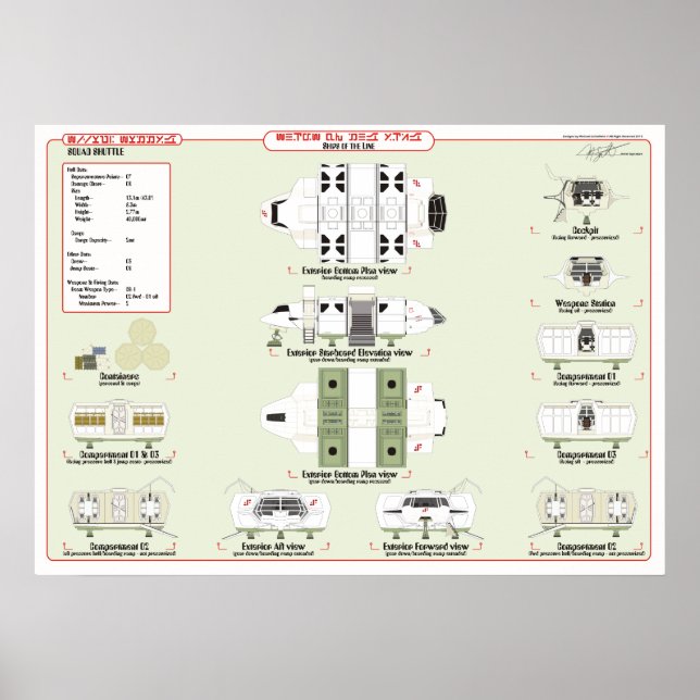 Schiffe der Flotte: Squad Shuttle Ref. Übersicht Poster (Vorne)