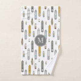 Schiffe für Wasserfahrzeuge Auf weißem Fluss w Mon Handtuch