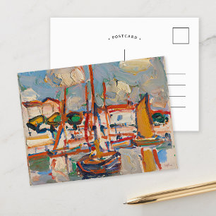 Schiffe im Hafen   Samuel John Peploe Postkarte