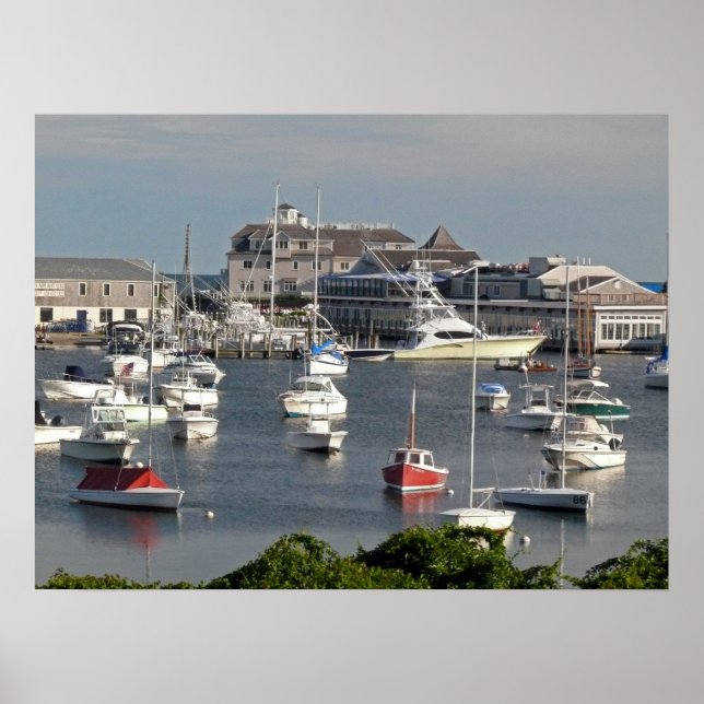 Schiffe im Hafen von Cape Cod im Sommer Poster (Vorne)