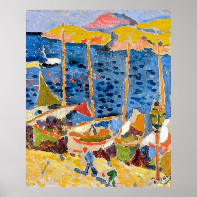 Schiffe im Hafen von Collioure | Andre Derain | Poster (Vorne)