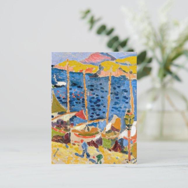 Schiffe im Hafen von Collioure | Andre Derain | Postkarte (Stehend Vorderseite)
