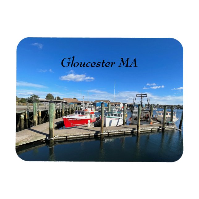 Schiffe im Hafen von Gloucester Magnet (Horizontal)