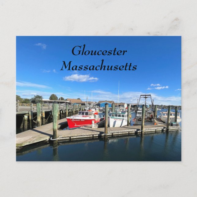 Schiffe im Hafen von Gloucester Postkarte (Vorderseite)