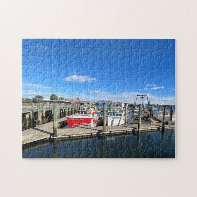 Schiffe im Hafen von Gloucester Puzzle (Horizontal)