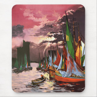 Schiffe im Hafen von La Rochelle Kunst Mousepad