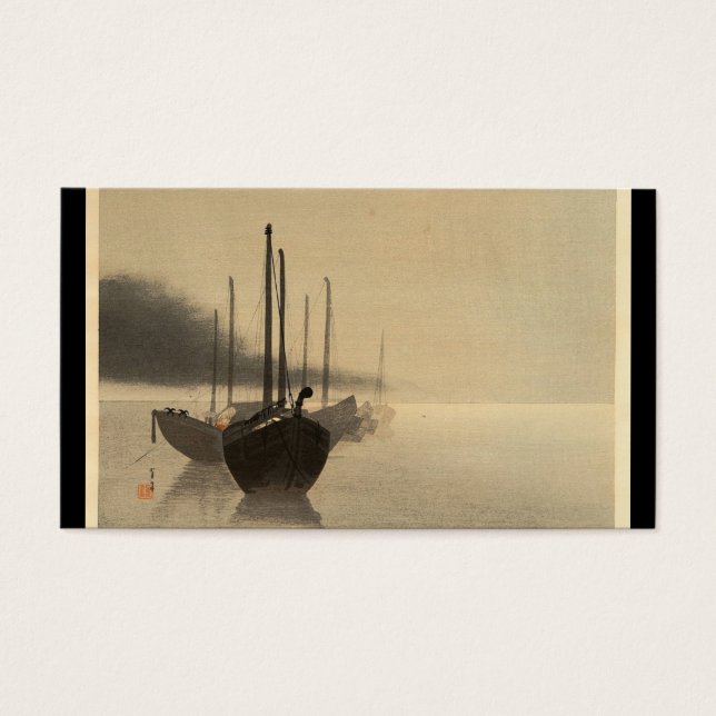 Schiffe im Mist von Seitei Watanabe 1851-1918 (Vorderseite)