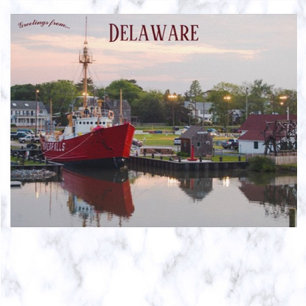 Schiffe in Delaware Postkarte