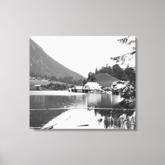 Schiffe in Konigssee, c.1910 Leinwanddruck (Vorderseite)