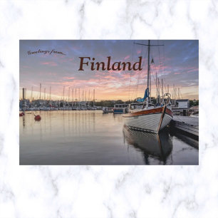 Schiffe in Sirpalesaari Helsinki Finnland Postkarte