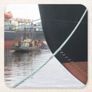 Schiffe Rechteckiger Pappuntersetzer