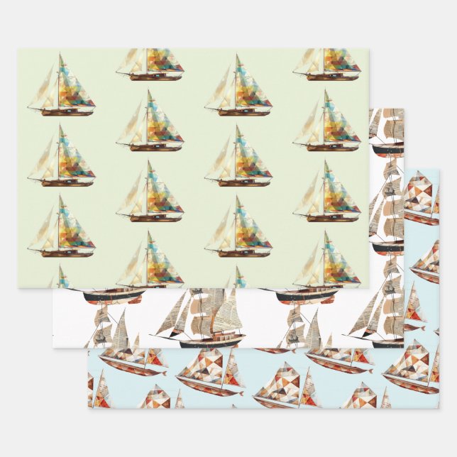 Schiffe und Boote Geschenkpapier Set (Set)