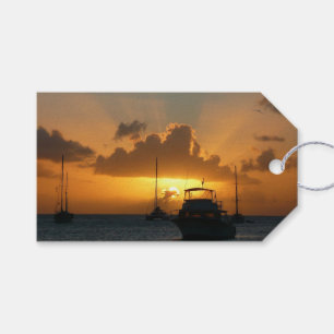 Schiffe und Sonnenuntergang tropische Seascape Geschenkanhänger