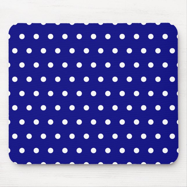 Schiffe und weiße Polka-Punkte Mousepad (Vorne)