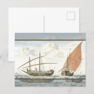 Schiffe von Johan Teyler auf dem Meer von Istanbul Postkarte