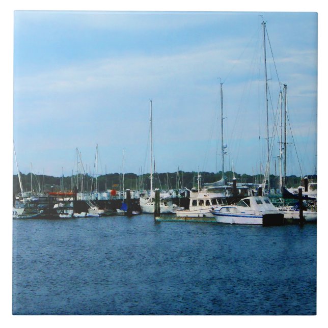 Schiffe von Newport RI Fliese (Vorderseite)