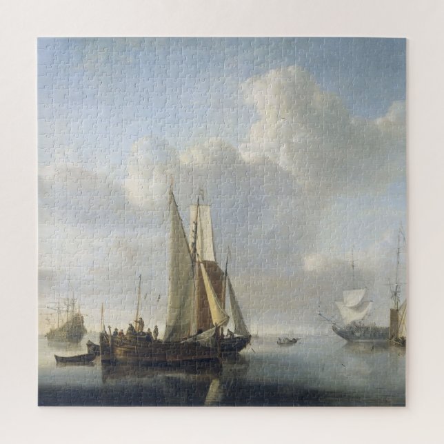 Schiffe vor der Küste, Willem van de Velde (II), Puzzle (Vertikal)