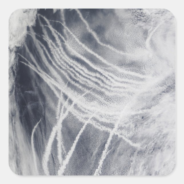 Schifffahrt durch den Nordpazifik Quadratischer Aufkleber (Vorderseite)