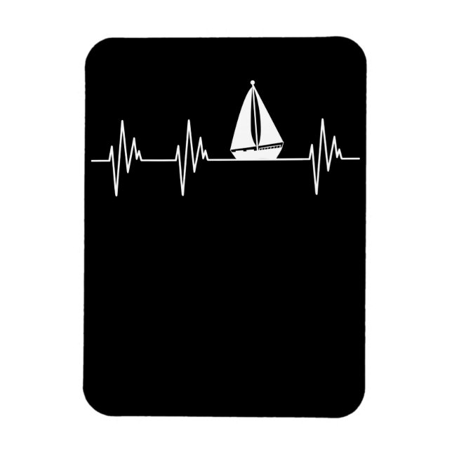 Schifffahrt Heartbeat Schiff Sailor Cruise Lover G Magnet (Vertikal)