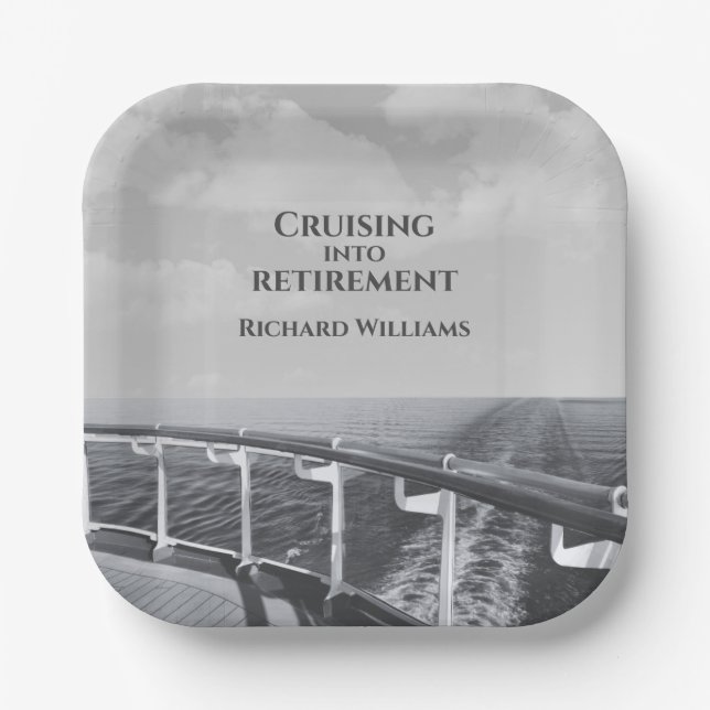 Schifffahrt im Ruhestand Pappteller (Vorderseite)