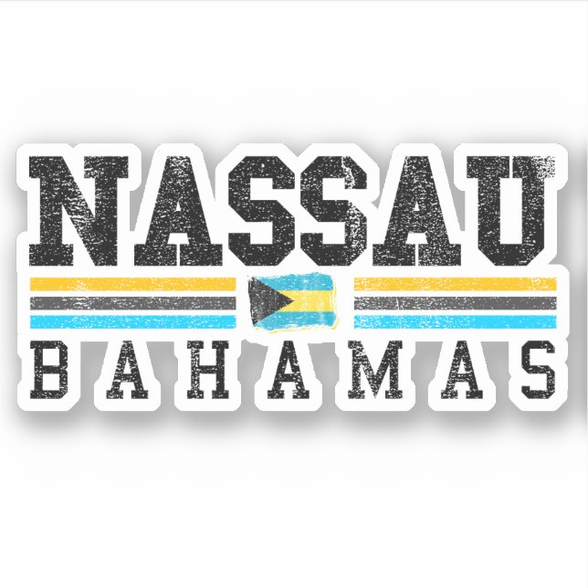 Schifffahrt Nassau Bahamas Flaggensticker Kreuzfah Aufkleber (Vorderseite)