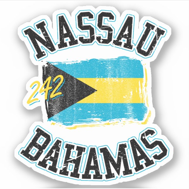 Schifffahrt Nassau Bahamas Flaggensticker Kreuzfah Aufkleber (Vorderseite)