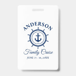 Schifffahrt Nautic Navy Blue Anchor Helm Family Cr Ausweis
