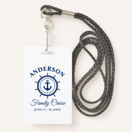 Schifffahrt Nautic Navy Blue Anchor Helm Family Cr Ausweis