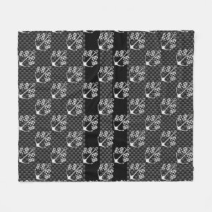 Schifffahrt Nautical Checkered Carbon Fibre Style Fleecedecke