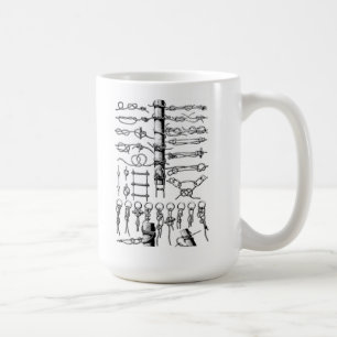 Schifffahrtsknoten-Diagramm Vintage Tasse