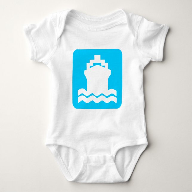 Schiffform - Sky Blue Baby Strampler (Vorderseite)