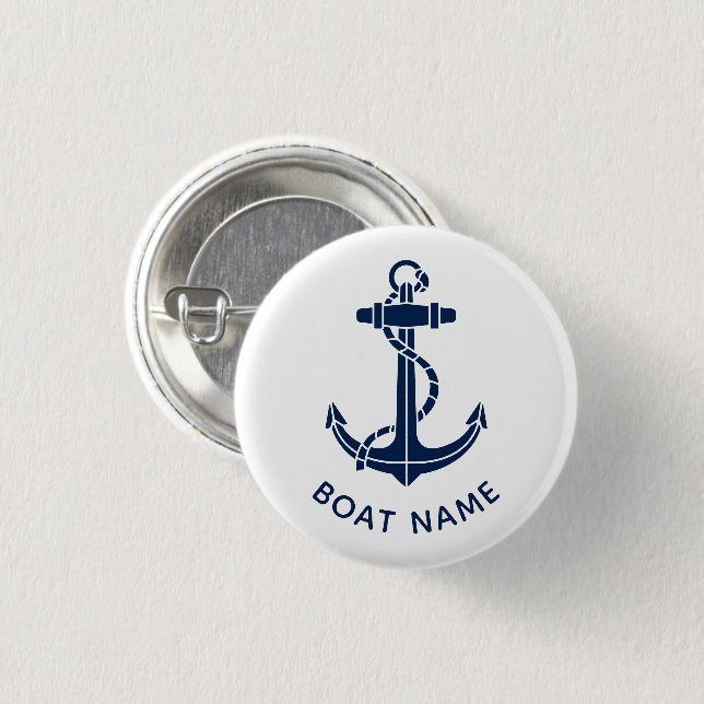 Schiffname Anker Kreuzfahrt individuell Button (Vorne & Hinten)