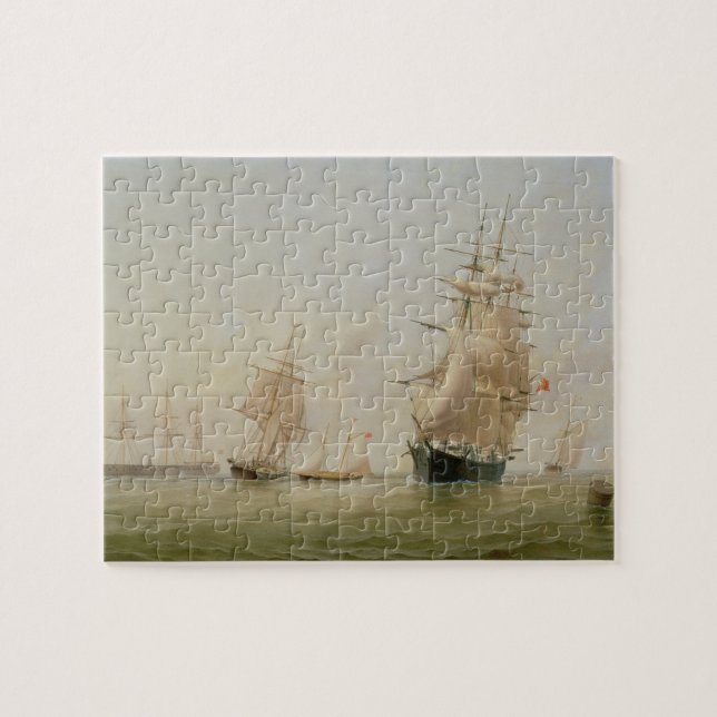 Schiffs-Malerei (Öl auf Leinwand) Puzzle (Horizontal)