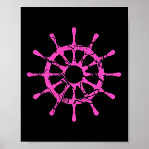 Schiffs-Steuerrad Segeln Vintage Spaß Stil Retro Poster