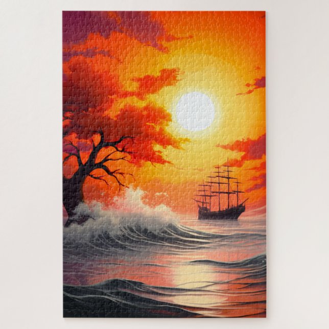 Schiffsbauwerk Puzzle (Vertikal)