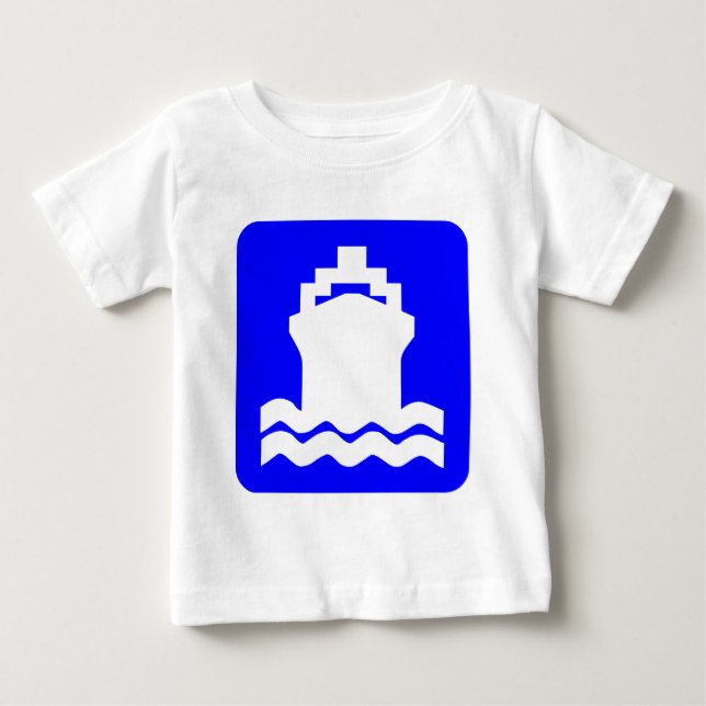 Schiffsform - Blau Baby T-shirt (Vorderseite)