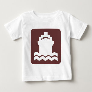 Schiffsform - Dunkelbraun Baby T-shirt