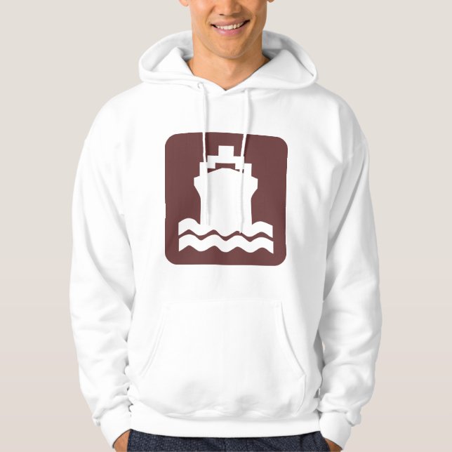 Schiffsform - Dunkelbraun Hoodie (Vorderseite)