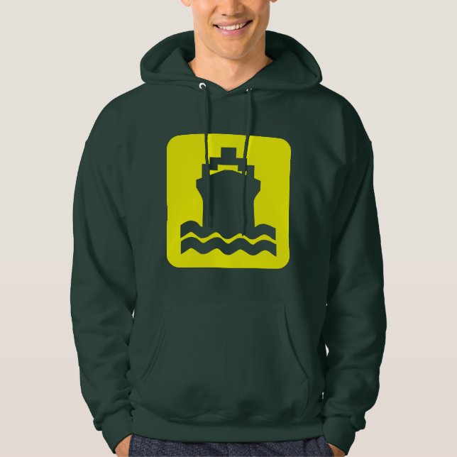 Schiffsform - gelb hoodie (Vorderseite)
