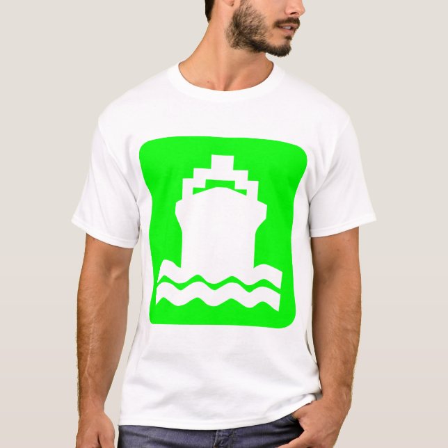 Schiffsform - grün T-Shirt (Vorderseite)